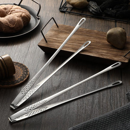 3 Pcs 11 Inches Kitchen Tongs Korean BBQ Tweezers for Cooking Stainless Steel Kitchen Tweezers Grill Food Yakiniku Cooking Clamp Tool for Salad, Fish, Steak, Barbecue, Buffet, Meat.