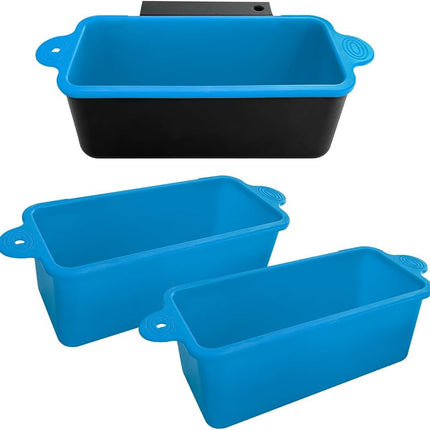 2 Pack Blackstone Silicone Grease Cup Liners for 36 28 22 17 Inch Griddle, Reusable Grease Catcher Liner Grill Grease Tray Blackstone Accessories, Replacement of Aluminum Foil Drip Pans, Blue.