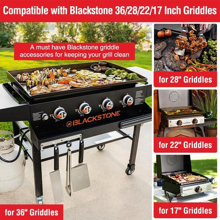 2 Pack Blackstone Silicone Grease Cup Liners for 36 28 22 17 Inch Griddle, Reusable Catcher Liner Grill Grease Tray Blackstone Accessories, Replacement of Aluminum Foil Drip Pans, Black.