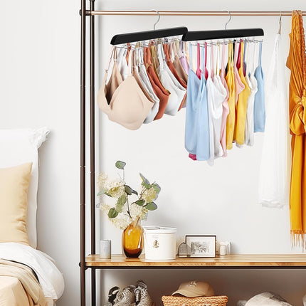 Tank Top Hanger with Premium Wood, 24 Large Capacity, Space Saving,360 Degree Rotating, Foldable Metal Hooks, Tank Tops.