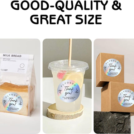 2 inch Round Holographic Thermal Sticker Labels, Waterproof & Rainbow Wave & Glitter Design, for Price/Name Tag, Barcode, DIY Custom Logo Design, Sliver(200Pcs/Roll).