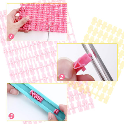 225 Pcs Cookie Letter Number Stamp Set Fondant Clay Biscuit Baking DIY Mini Tool Decorations Alphabet Number Punctuation Embosser Cutters Stamp Including Lower Upper Case Alphabet.