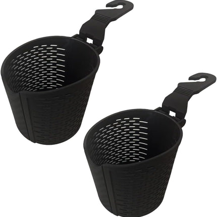 Car Back Seat Cup Holder Headrest Hook, Universal Hanging Mount Drink Water Bottle Storage Holder for Truck Auto Interior Organizer, Car Storage Basket Beverage Holders for Cell Phones Keys (2PCS).