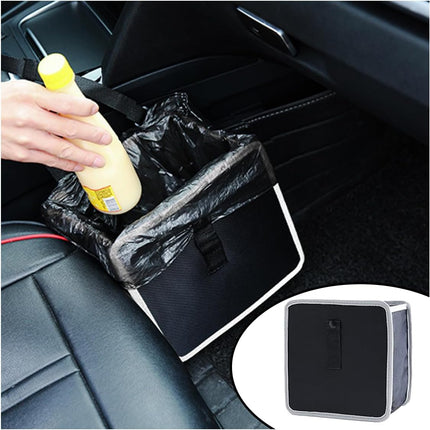 Foldable Car Trash Can - 1.85 Gallon Capacity Hanging Garbage Bin Organizer - Waterproof Leakproof Trash Can Storage Bag - Auto Interior Accessories.