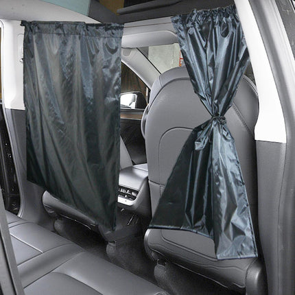 Set of 3 Car Privacy Curtains for Baby Nap - Removable Car Divider Curtain & 2 Side Window Sun Shade - Car Window Covers Auto Blackout Curtains for Car SUV Van Travel Camping Sleeping Accessories.