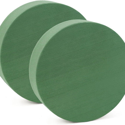Round Floral Foam Blocks Florist Foam Blocks Wet Dry Green Foam for Artificial Flowers, Wedding Aisle Flowers, Craft Project, Arty Decoration and Fresh Flower Arrangement (2 Pack 6 inch).