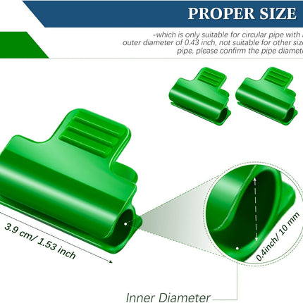 40 Pieces Greenhouse Clamps Film Row Cover Netting Tunnel Hoop Clip Frame Shading Net Rod Clip Greenhouse Film Clamps for Season Plant Extension Support (40 pieces,10 mm).