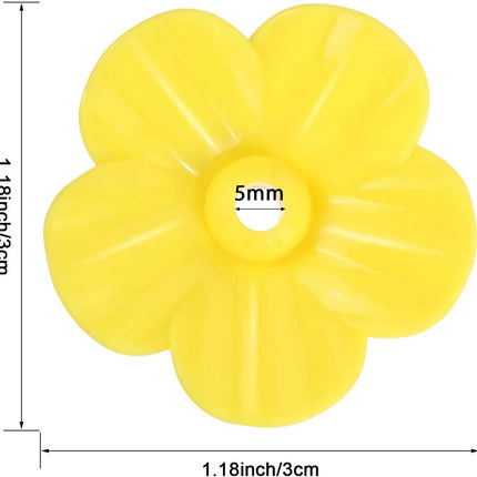 16 Pieces Hummingbird Feeders Replacement Flowers, Feeding Ports Pet Bird Feeder Replacement Parts Bee Guards for Outdoors Hanging Hummingbird Feeder, Fit in 7 mm/ 0.28" Holes(Yellow).