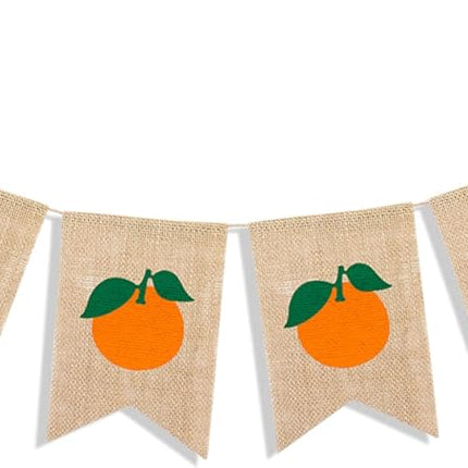 Orange Banner for Little Cutie Baby Shower Decorations Garland Orange Clementine Theme Birthday Party Supplies Photo Backdrop.