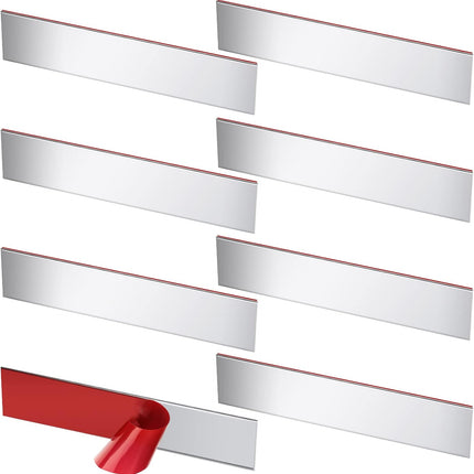 8 Pcs Garage Door Seal Garage Door Rodent Shield Stainless Steel Door Guard Self Adhesive Barrier for Indoor Outdoor Home.