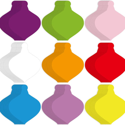 108 Pcs Christmas Assorted Creative Paper Cutouts 3.94 Inches Light Bulb Paper Cut Outs Ornament Winter Christmas Tree Cutouts for Teacher Kids Classroom School Bulletin Board Decoration.