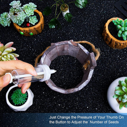 Mini Sowing Seed Dispenser Sower Seed Spreader Garden Planter Hand Seeder Tool Seed Manual Planter Garden Flower Plant Sower Planter Mini Hand Garden Seed Dispenser Planter Starter Seeder.