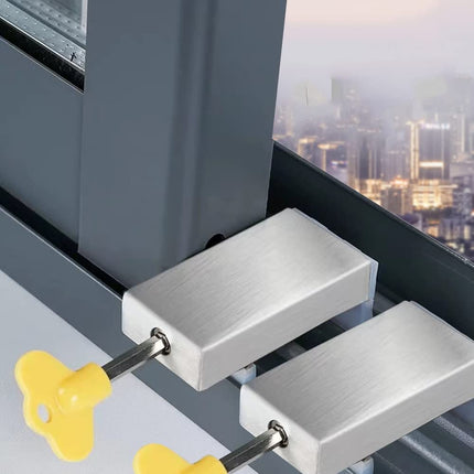 2 Pack Sliding Door Safety Lock - Child Proof Window & Patio Door Lock, No Drill Easy Install, Baby Safety Guard Lock for Closet & Windows.