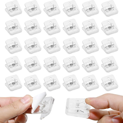 30 PackAdhesive Wall Clips for Hanging Flags Posters Photos - Tapestry Hangers - Postcard Clips for Home Office School Decoration.