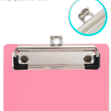Mini Clipboards, 4.7x7.3 Inch Portable Plastic Clipboards for Receipts & Orders, Ideal for Warehouse, Office, School & Outdoor Work (5-Pack).