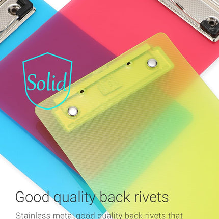 Mini Clipboards, 4.7x7.3 Inch Portable Plastic Clipboards for Receipts & Orders, Ideal for Warehouse, Office, School & Outdoor Work (5-Pack).