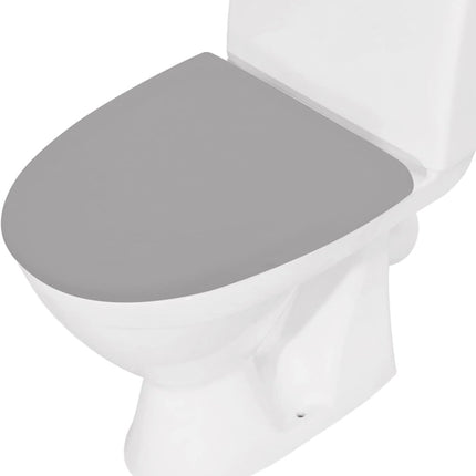 Toilet Lid Cover, Bathroom Stretch Spandex Washable Toilet Lid Seat Protector Cover with Elastic Bottom, Grey.
