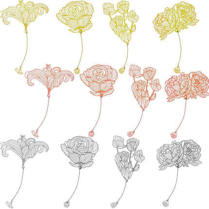 12 Pieces Metal Bookmarks for Women Metal Leaf Bookmark with Chain Christmas Gifts for Book Lovers Writers Readers.