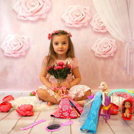 4 Pieces Doll Hair Brush Plastic Pink Wig Accessories for 18 Inch Dolls and Other Hair Care Accessories, 2 Style.