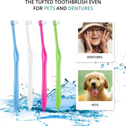 8 Pieces End Tuft Toothbrushes Extra Soft Tufted Brush Teeth Manual Single Compact Interdental Brush for Adult Detail Cleaning and Care.