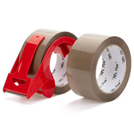 - Packing Tapes, 2" Wide, 60 Yard, Brown, 2 Pack with 1 Dispenser Gun, 2.6 mil, Heavy Duty Packing Tape with Dispenser.