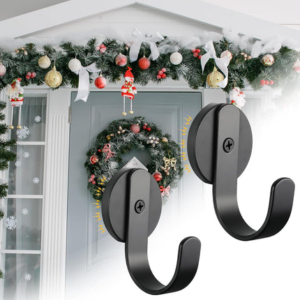 2 Pcs Magnetic Hanger Heavy Duty Magnetic Wreath Hook for Metal Door Window Refrigerator Office Kitchen Valentines Holiday Party Decoration.