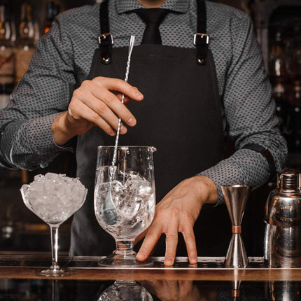 Mixing Spoon and Jigger for Bartending Stainless Steel Home Bar Tool for Making Delicious Cocktails Drinks Juice.
