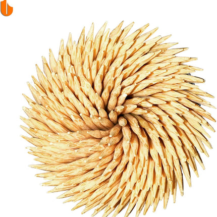 Sturdy Safe Toothpick Holder with 800 Natural Wood Toothpicks for Teeth Cleaning, Unique Home Design Decoration, Unusual Gift, 2 Pack, Green.