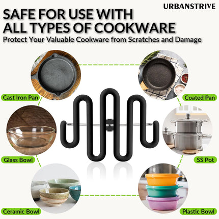 Non-Scratch Silicone Potato Masher Kitchen Tool, Potatoes Masher Potato Masher Stainless Steel Wrapped In Premium Silicone, Potato Smasher (Black).