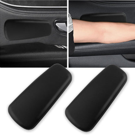 2PCS Elbow Pad Arm Rest for Car,Soft Leather Arm Rest Pillow with One-Piece Molding for Comfortable Support,Universal Car Accessories Car Knee Cushion Car Door Armrest Pads (Black).