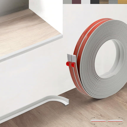 Flexible Wall Corner Protector Molding Trim, Peel and Stick Self Adhesive Wall Trim Corner Guards Edge Protector Strip for Baseboards, Tables, Ceiling Edges, Windows,DIY Decor (White, 0.8 in x 10ft).