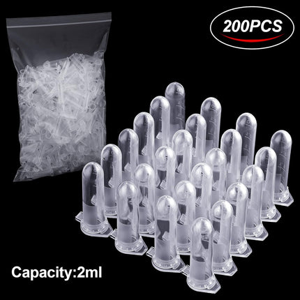 Ackers Science 250Pcs 2.0ml Polypropylene Graduated Microcentrifuge Tubes with Snap Cap,Natural.