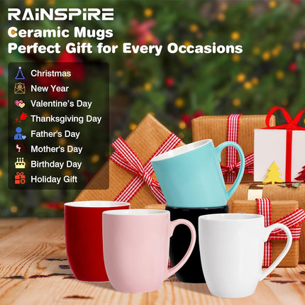 16 oz Large Coffee Mug with Handle Tea Cup Novelty Coffee Cup Idea Gift for Men Women Office Work, White (White).