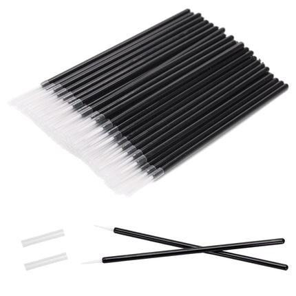 100pcs Eyeliner Brush, Disposable Pointed Makeup Applicators, Black Eyelash Serum Brushes & Eyeshadow Applicators for Professional Makeup, Precise Eye Makeup, Beauty Salon Tools.