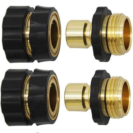 3/4 Inch Garden Hose Fitting Quick Connector Male and Female Set, 4 Set, Garden Hose Adapter, Quick Connect Hose Fittings, Garden Hose Connector, Hose Attachment.
