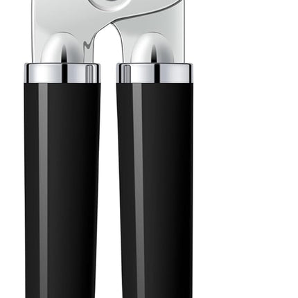 XL Large Heavy Duty Can Opener Manual Smooth Edge, Hand Held Can Openers for Seniors, Stainless Steel, Comfortable Handle, Built-in Bottle Opener, 8.66 inch (Black).