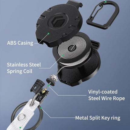 3 Pack Sliding Badge Holder Vertical Plastic Case and 2 Pack Retractable Keychain Badge Reel for up to 8 oz Hard Card Protector.