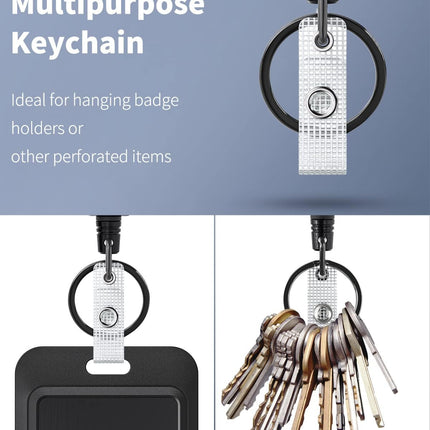 3 Pack Sliding Badge Holder Vertical Plastic Case and 2 Pack Retractable Keychain Badge Reel for up to 8 oz Hard Card Protector.