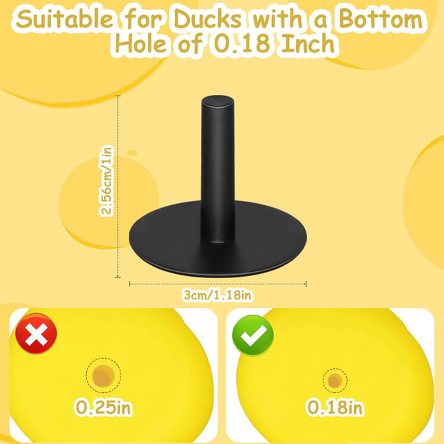 20Pcs Plastic Duck Holder Car, Rubber Duck Plug Ducks Display Fixed Mount Duck Holder, Self-Adhesive Duck Holder for Car, Gift for Car Lover, Black(Rubber Ducks Not Included).