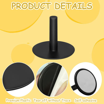 20Pcs Plastic Duck Holder Car, Rubber Duck Plug Ducks Display Fixed Mount Duck Holder, Self-Adhesive Duck Holder for Car, Gift for Car Lover, Black(Rubber Ducks Not Included).