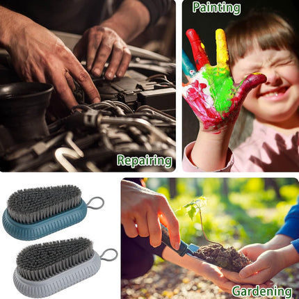 2 Pcs Nail Brush for Cleaning Fingernails, heavy Duty Finger Nail Scrub Brush Hand Scrub Brush with Hanging Rope, Narrow Bristles Fingernail Brush for Cleaning and Scrubbing Fingernails and Toes.