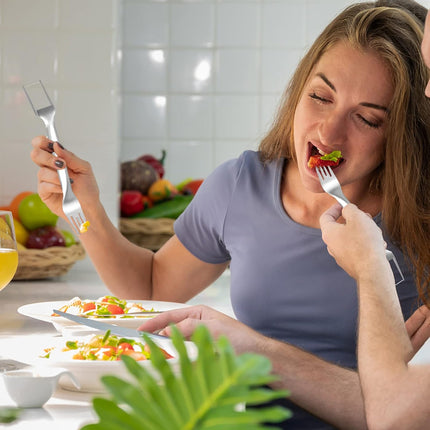 2Pcs Watermelon Fork Slicer Cutter, Stainless Steel 2-in-1 Watermelon Fork Slicer, Portable Watermelon Fork Watermelon Cutter Slicer Tool Fruit Forks Slicer for Home Party Camping Kitchen Gadget.