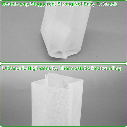 60Pcs Nursery Grow Bags, Biodegradable Non-Woven Fabric Plant Bags, Seedlings Growing Pots for Vegetable Flowers Fruits Tree Planting (12.2 3.3 Inches).
