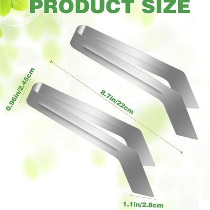 2Pcs Seedling Transplant Tongs, Gardening Plants Transplant Tongs Stainless Steel Seedling Remove Transplanting Pliers, Gardening Supplies Plant Seed Starting Tools, Reduce Root Damage (8.7 Inch).