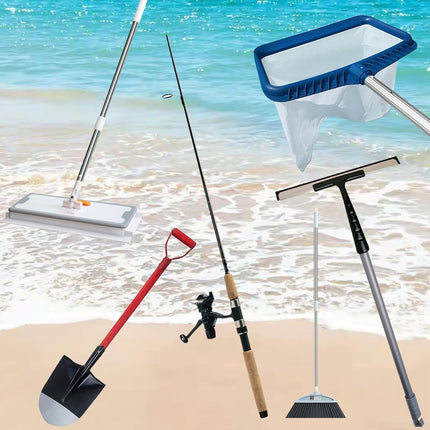 9Pcs Pool Brush Clip V-Shaped Clip, Innovative Pool Hooks for Poles Double Pin Spring Button Clip for Stainless Steel Clips, Applies to Pool Swimming Pools & Accessories Tools Pool Pole Clips.