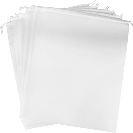 Drawstring Dust Covers, 6 Pcs Breathable Non-woven Fabric Large Cloth Storage Pouch String Bag for Handbags Purses Shoes.