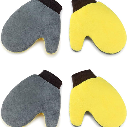 4 Pack Painter's Gloves, Soft Microfiber Terry Mitts for Cleaning, Dusting, and Painting.
