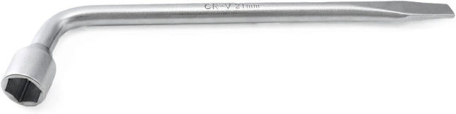 Car Spare Tire Lug Wrench for Jack, 13/16" High Carbon Steel L-shaped Tire Replacement Tool L Type Strong Hexagon Slotted End Socket Wrench.