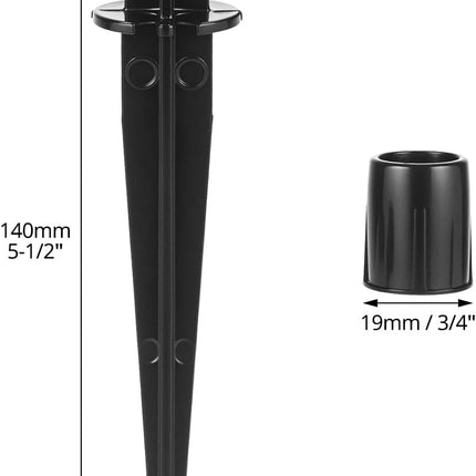 Metal Stakes Solar Lights Replacement Spike, 8 Pack Reinforced Ground Stakes, Replacement Nails for Garden Lights Landscape Pathway Patio Lamps Pole, 0.78x5.36 inches Outdoor Ground Stake.