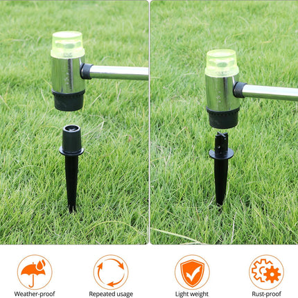Metal Stakes Solar Lights Replacement Spike, 8 Pack Reinforced Ground Stakes, Replacement Nails for Garden Lights Landscape Pathway Patio Lamps Pole, 0.78x5.36 inches Outdoor Ground Stake.